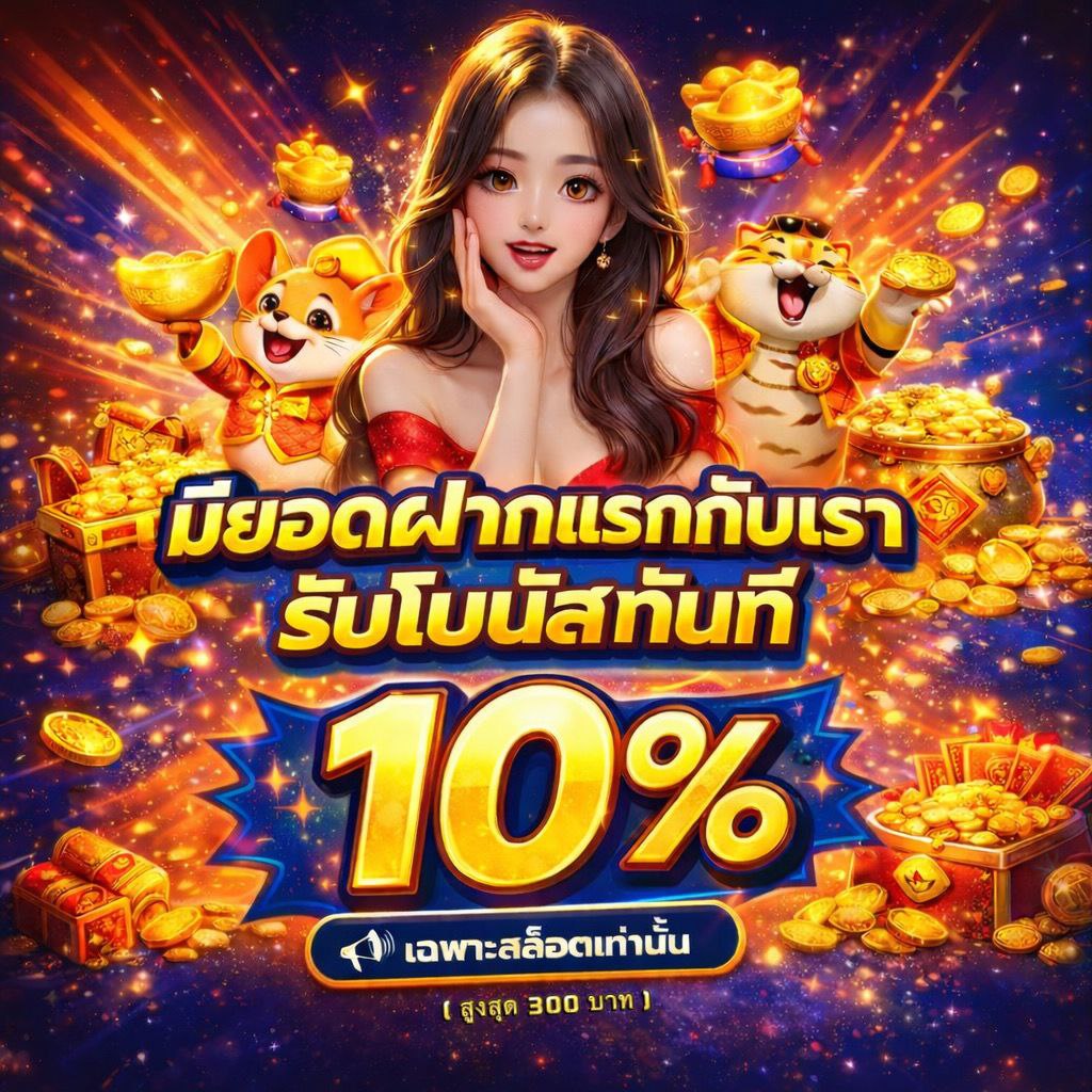 บาคาร่า คาสิโน สล็อตออนไลน์ มียอดฝากแรก รับทันที 10 %